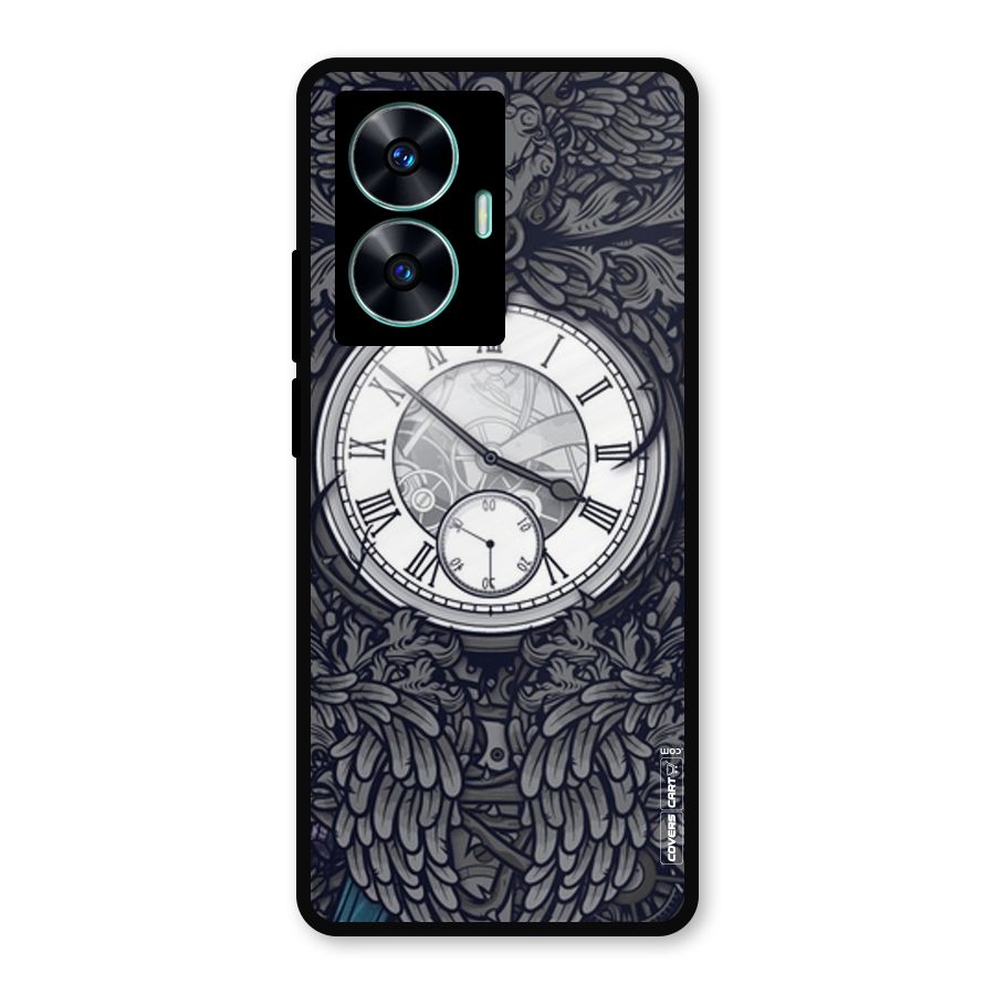 Artsy Wall Clock Metal Back Case for Realme Narzo N55