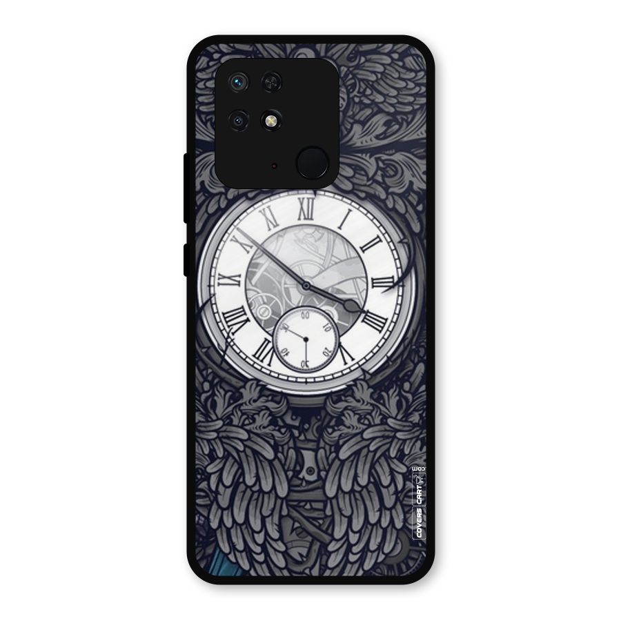 Artsy Wall Clock Metal Back Case for Redmi 10 Power