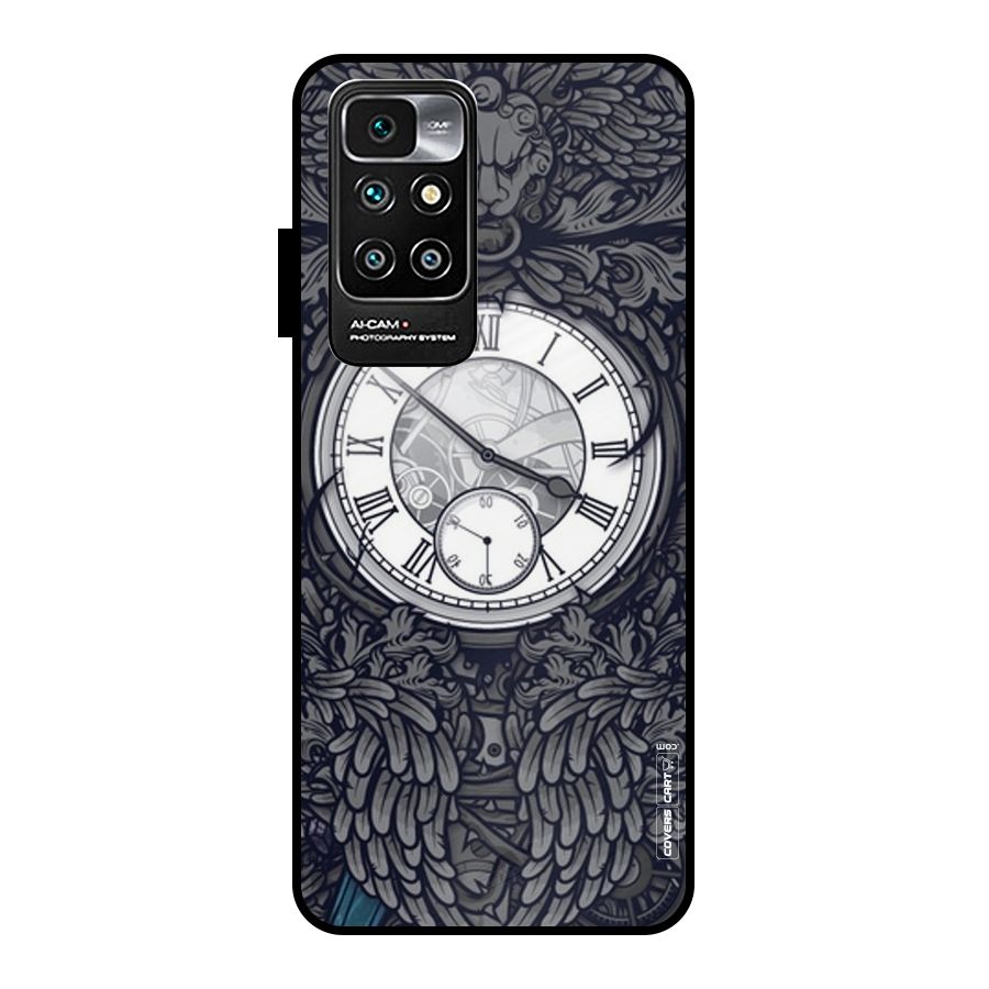 Artsy Wall Clock Metal Back Case for Redmi 10 Prime