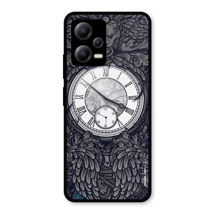 Artsy Wall Clock Metal Back Case for Redmi Note 12 5G