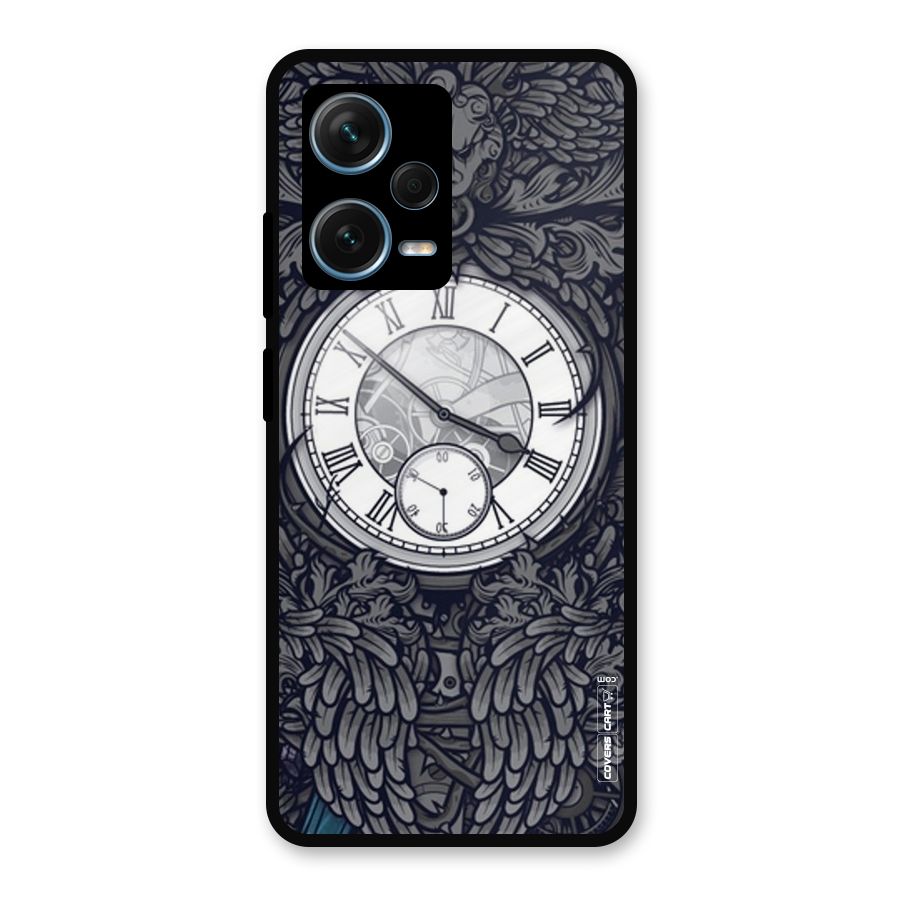 Artsy Wall Clock Metal Back Case for Redmi Note 12 Pro Plus 5G