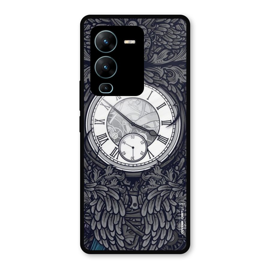 Artsy Wall Clock Metal Back Case for Vivo V25 Pro