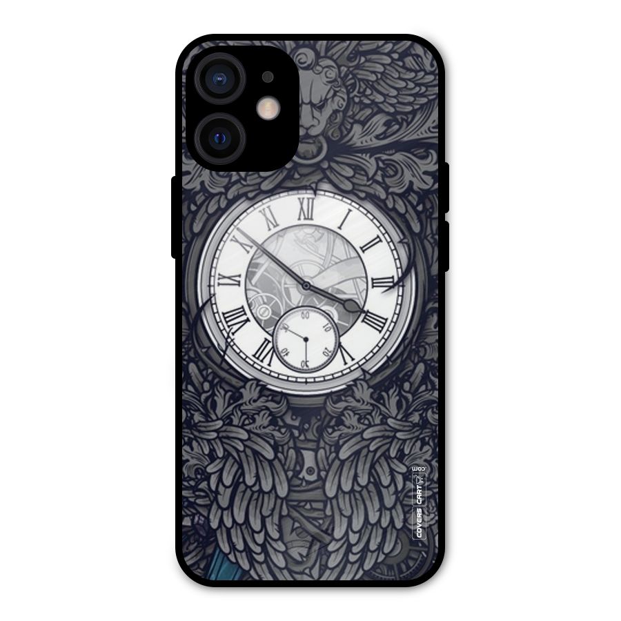 Artsy Wall Clock Metal Back Case for iPhone 12 Mini