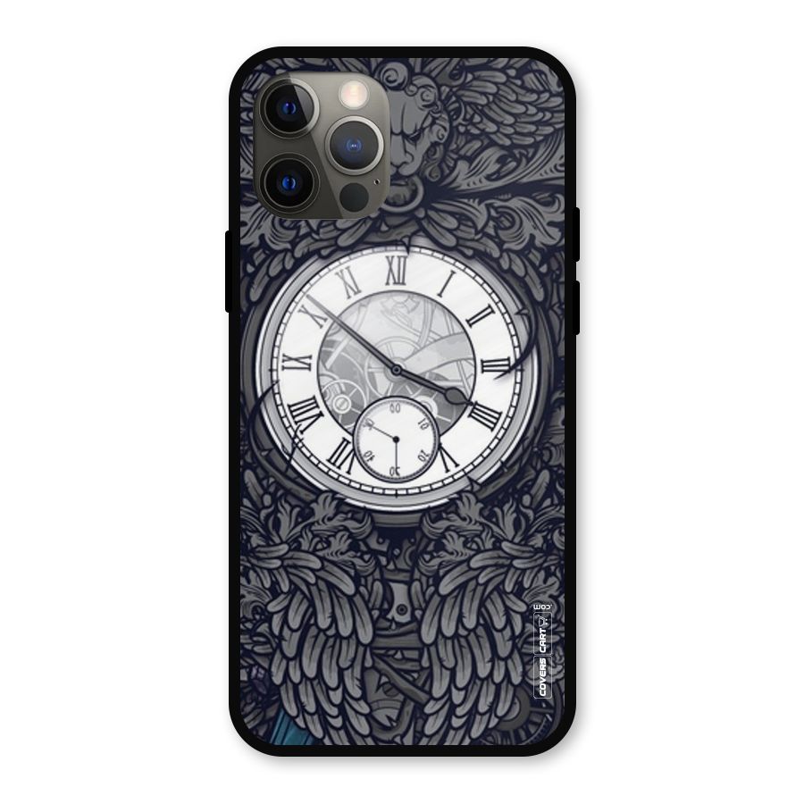 Artsy Wall Clock Metal Back Case for iPhone 12 Pro