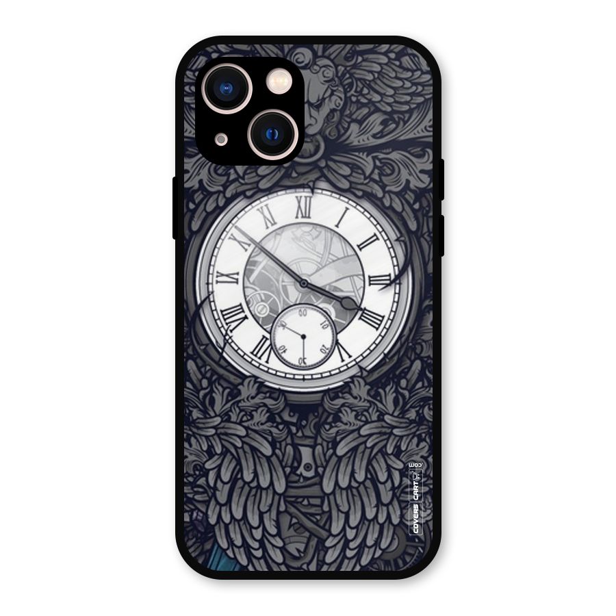 Artsy Wall Clock Metal Back Case for iPhone 13