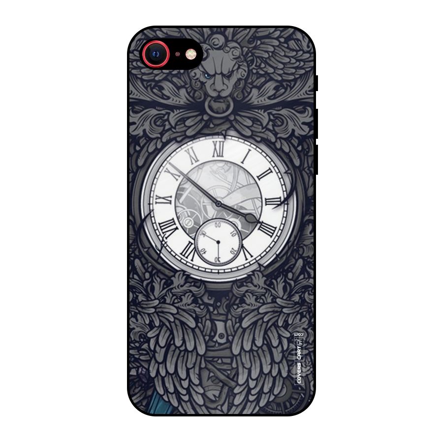 Artsy Wall Clock Metal Back Case for iPhone SE 2020