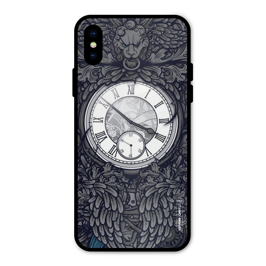 Artsy Wall Clock Metal Back Case for iPhone X