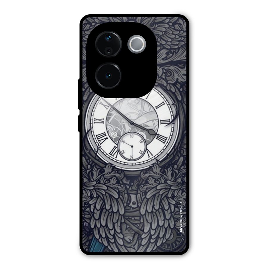 Artsy Wall Clock Metal Back Case for iQOO Z9s Pro