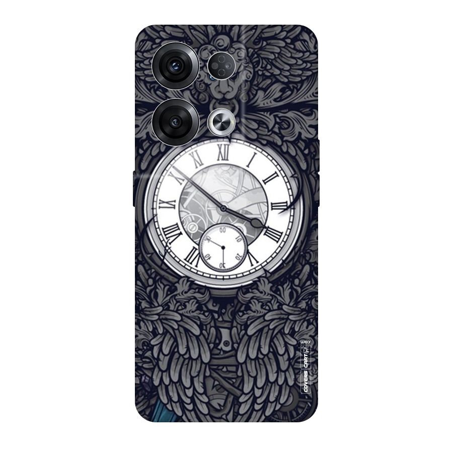Artsy Wall Clock Original Polycarbonate Back Case for Oppo Reno8 Pro 5G