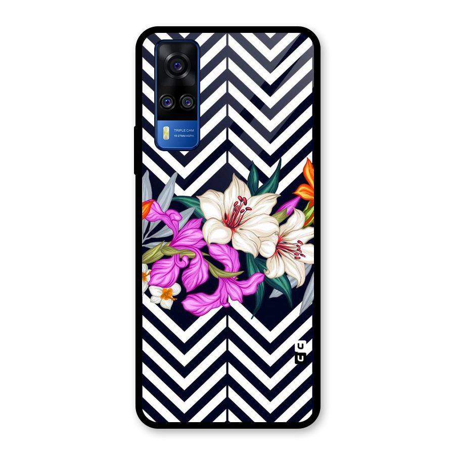Artsy ZigZag Floral Glass Back Case for Vivo Y31