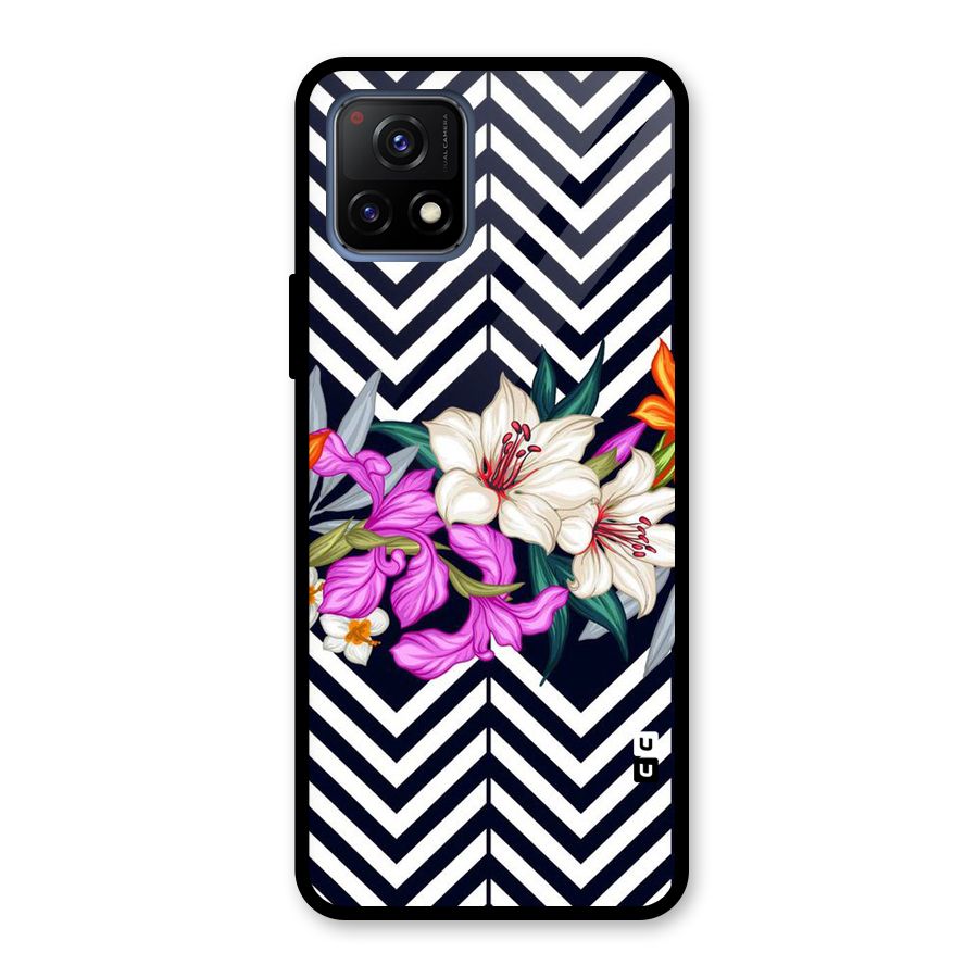 Artsy ZigZag Floral Glass Back Case for Vivo Y72 5G