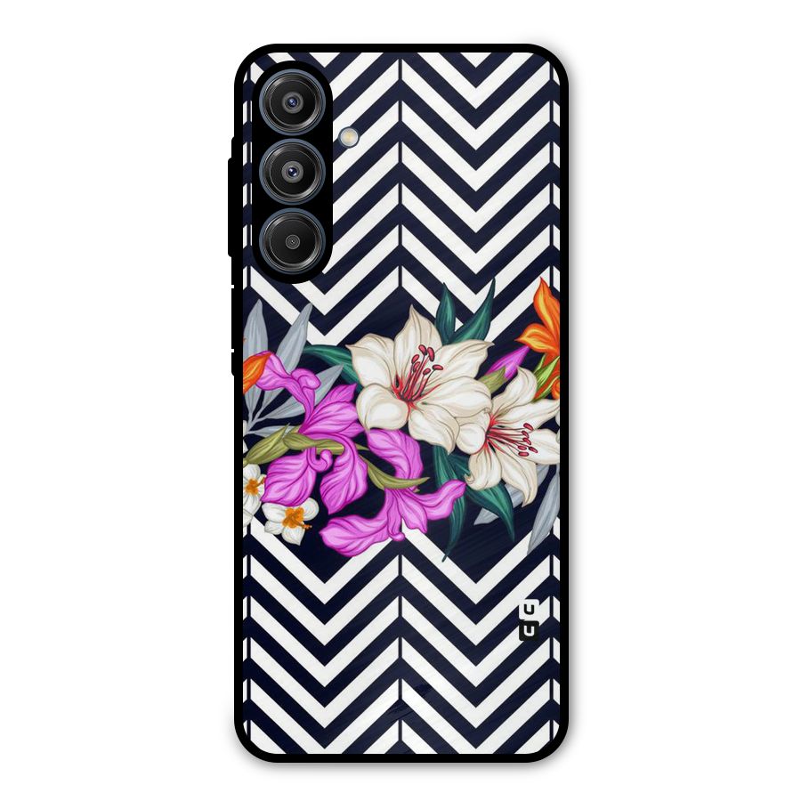 Artsy ZigZag Floral Metal Back Case for Galaxy A16 5G