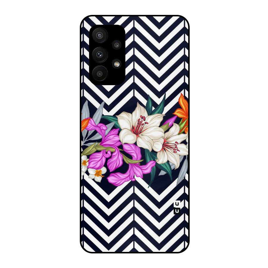 Artsy ZigZag Floral Metal Back Case for Galaxy A23