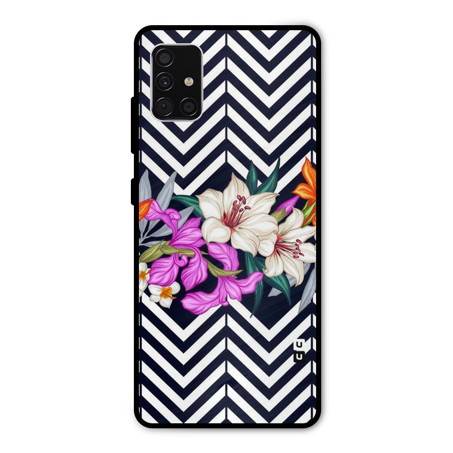 Artsy ZigZag Floral Metal Back Case for Galaxy A51