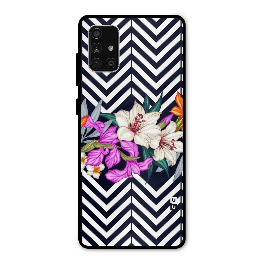 Artsy ZigZag Floral Metal Back Case for Galaxy A71