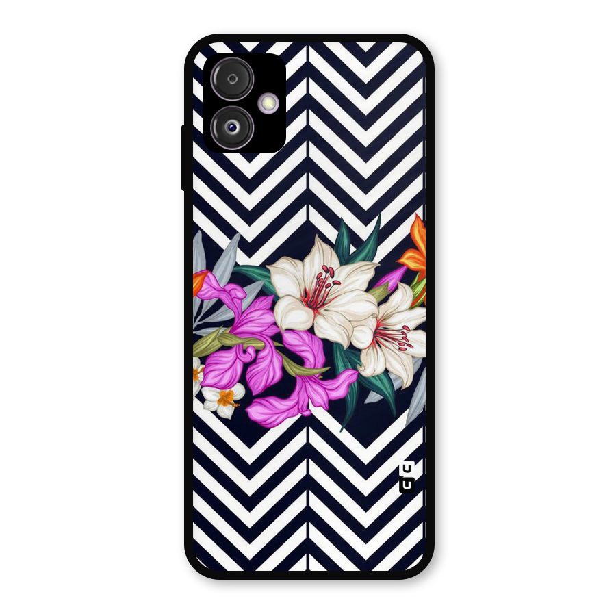 Artsy ZigZag Floral Metal Back Case for Galaxy F14