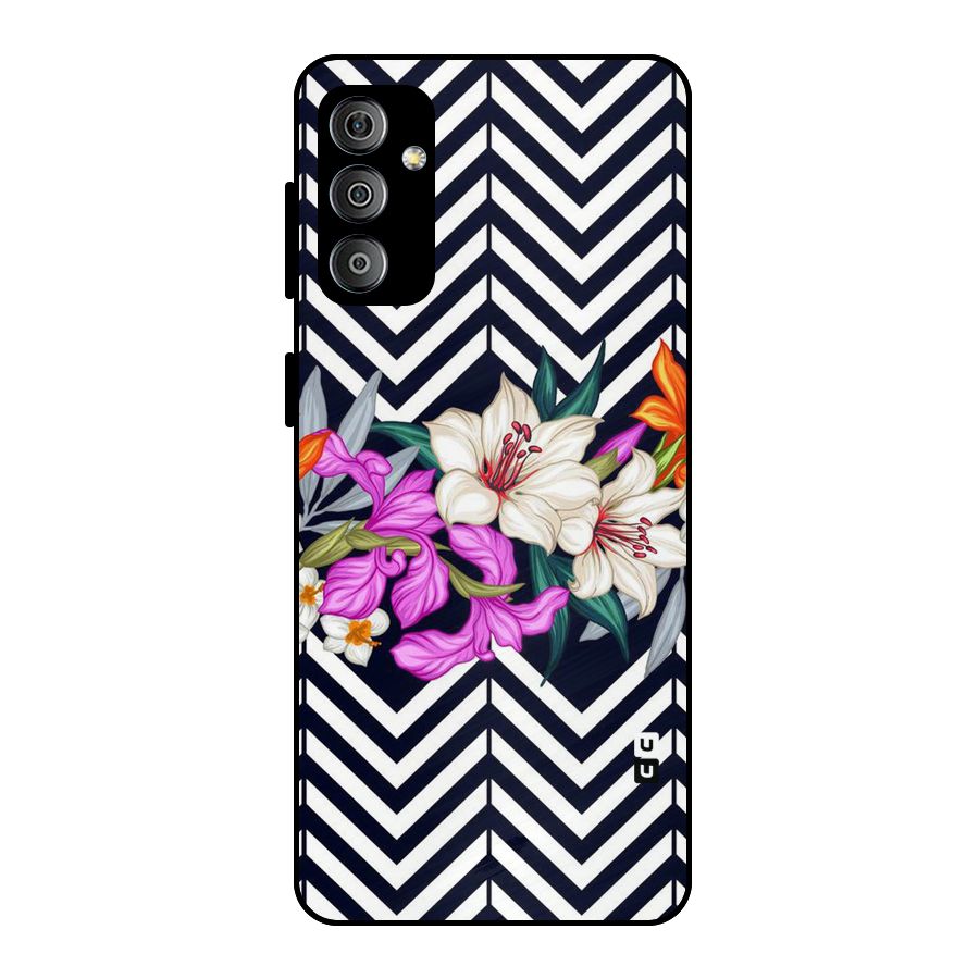 Artsy ZigZag Floral Metal Back Case for Galaxy F23