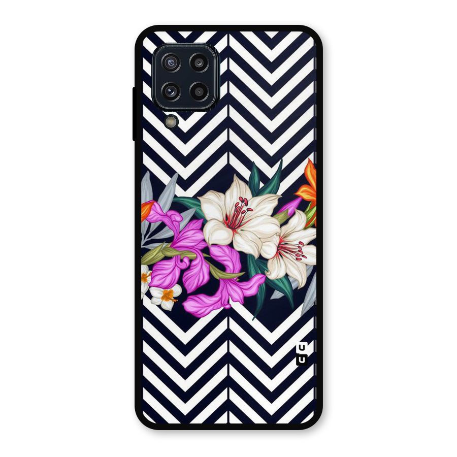 Artsy ZigZag Floral Metal Back Case for Galaxy M32