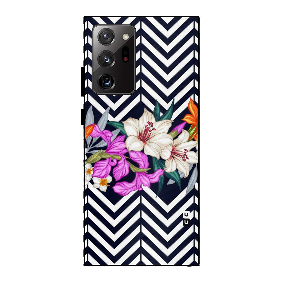 Artsy ZigZag Floral Metal Back Case for Galaxy Note 20 Ultra