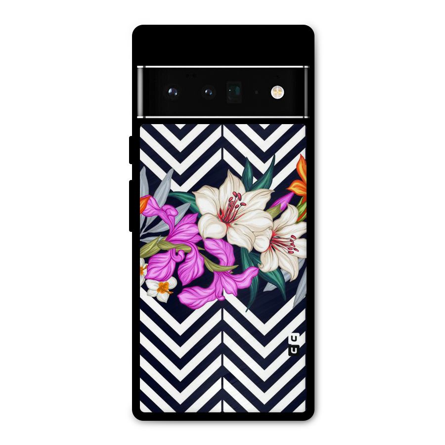 Artsy ZigZag Floral Metal Back Case for Google Pixel 6 Pro