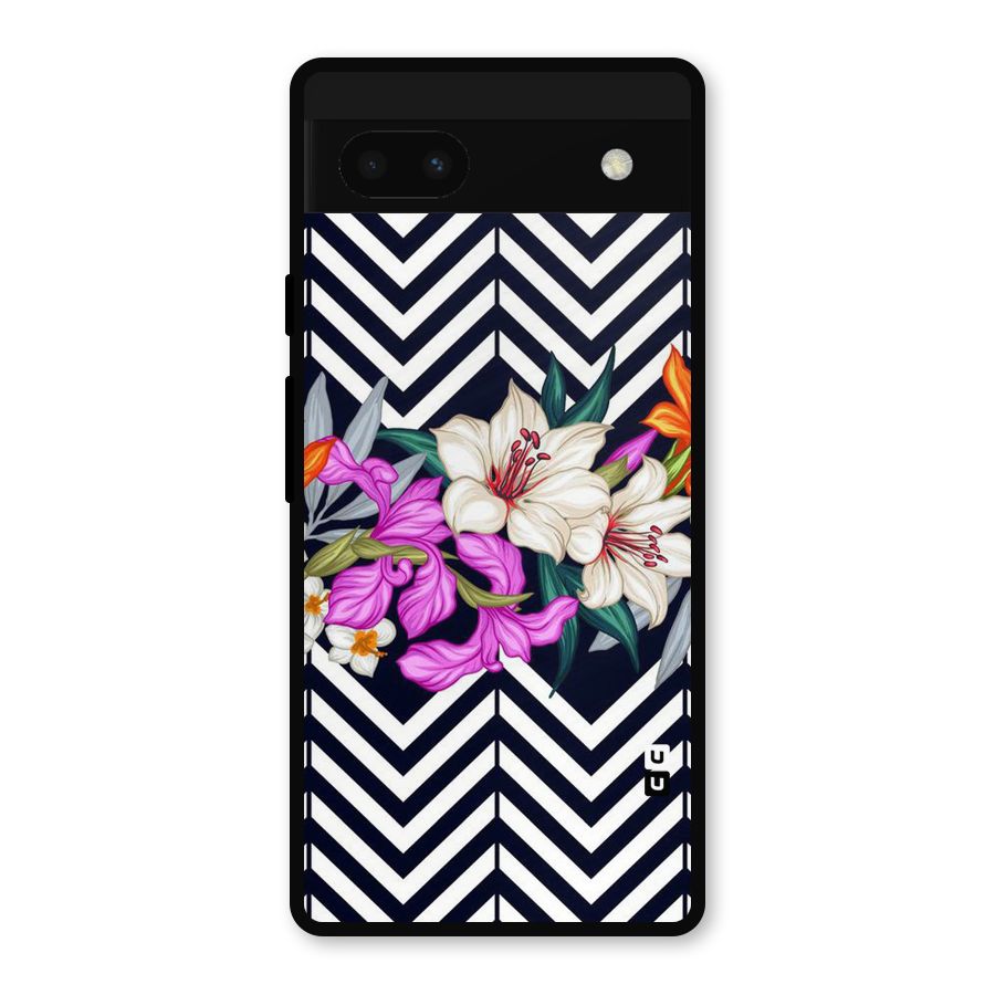 Artsy ZigZag Floral Metal Back Case for Google Pixel 6a