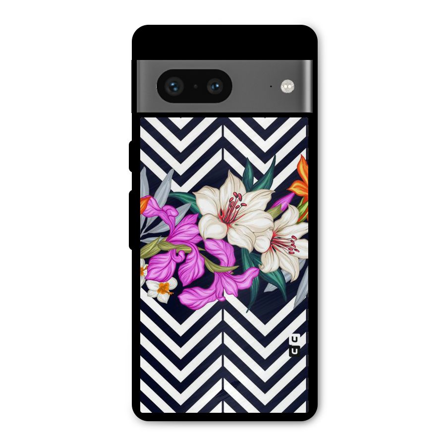 Artsy ZigZag Floral Metal Back Case for Google Pixel 7