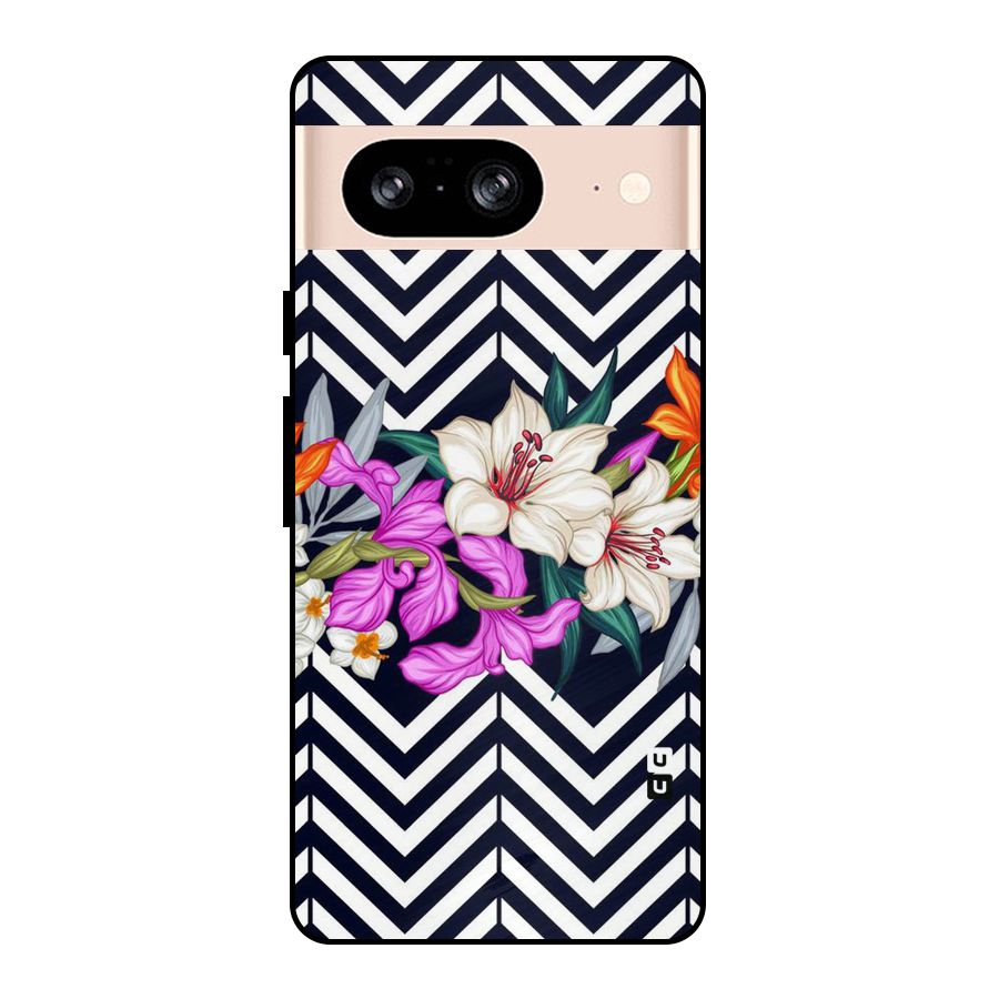 Artsy ZigZag Floral Metal Back Case for Google Pixel 8