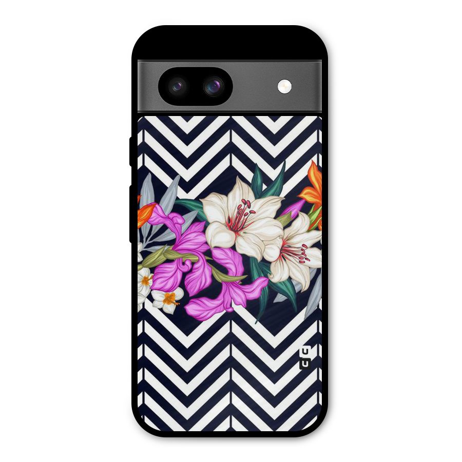 Artsy ZigZag Floral Metal Back Case for Google Pixel 8a