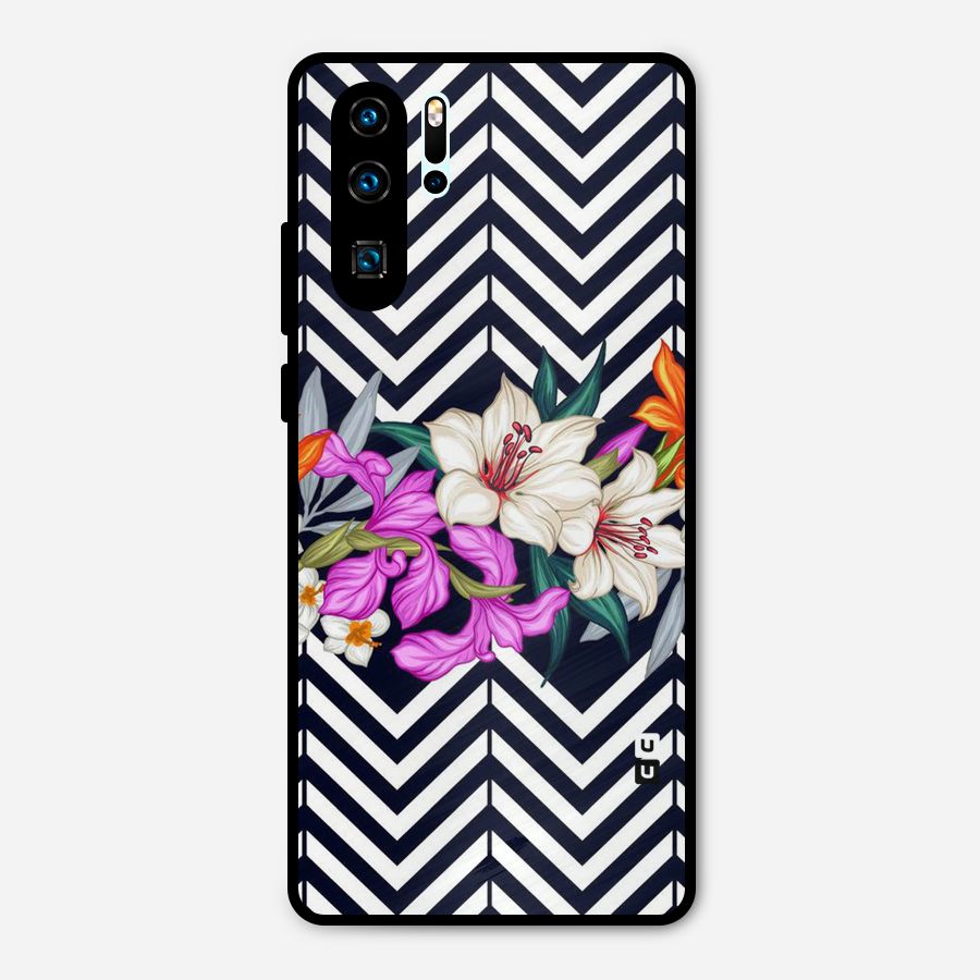 Artsy ZigZag Floral Metal Back Case for Huawei P30 Pro