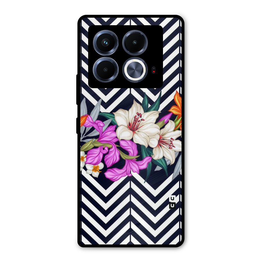 Artsy ZigZag Floral Metal Back Case for Infinix Note 40 5G