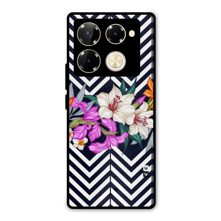 Artsy ZigZag Floral Metal Back Case for Infinix Note 40 Pro Plus