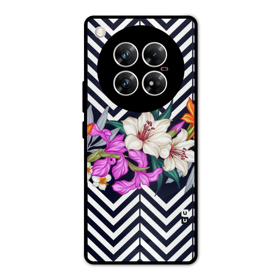 Artsy ZigZag Floral Metal Back Case for Infinix Zero 40 5G