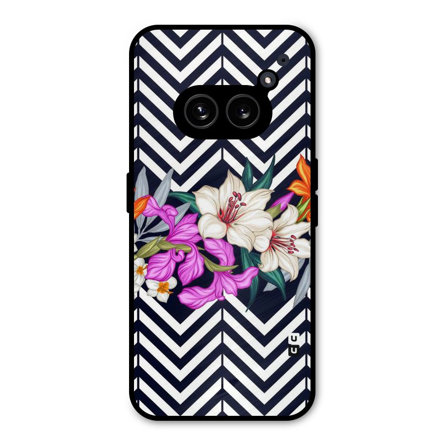 Artsy ZigZag Floral Metal Back Case for Nothing Phone 2a Plus