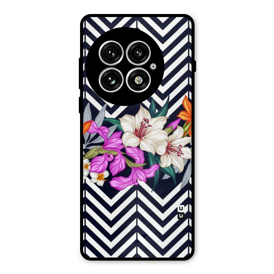 Artsy ZigZag Floral Metal Back Case for OnePlus 13