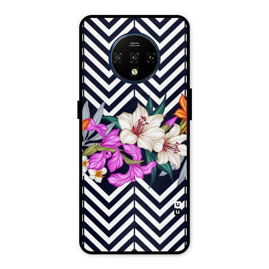 Artsy ZigZag Floral Metal Back Case for OnePlus 7T