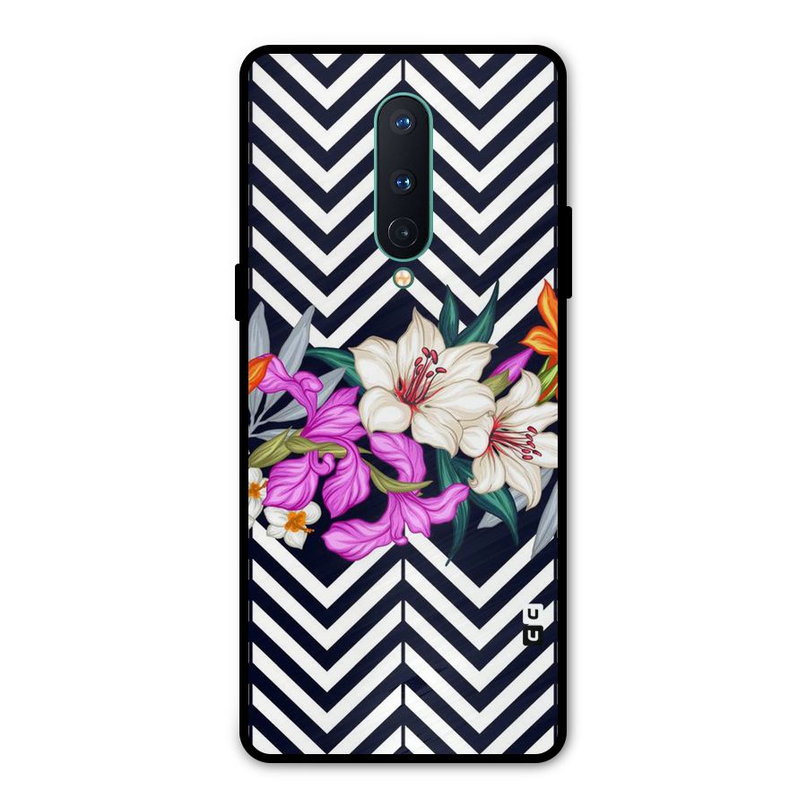 Artsy ZigZag Floral Metal Back Case for OnePlus 8