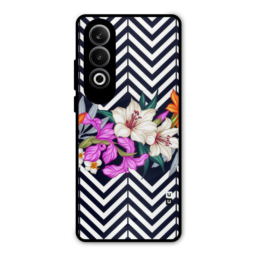 Artsy ZigZag Floral Metal Back Case for OnePlus Nord CE4