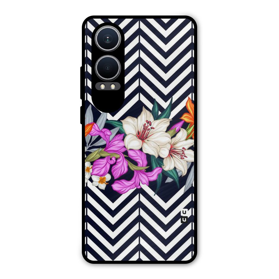 Artsy ZigZag Floral Metal Back Case for OnePlus Nord CE4 Lite