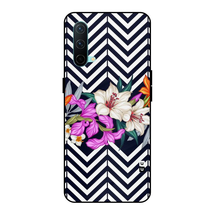 Artsy ZigZag Floral Metal Back Case for OnePlus Nord CE 5G