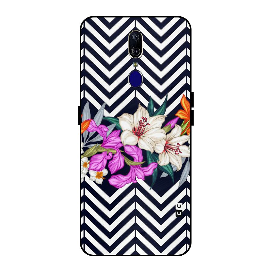 Artsy ZigZag Floral Metal Back Case for Oppo F11