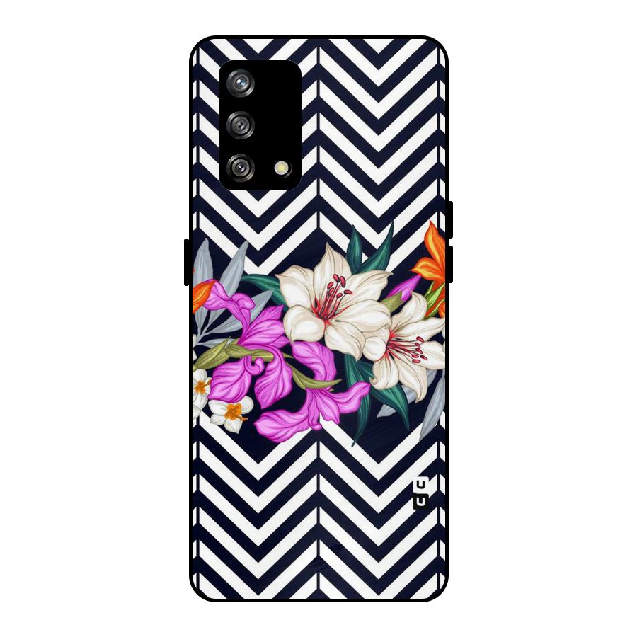 Artsy ZigZag Floral Metal Back Case for Oppo F19