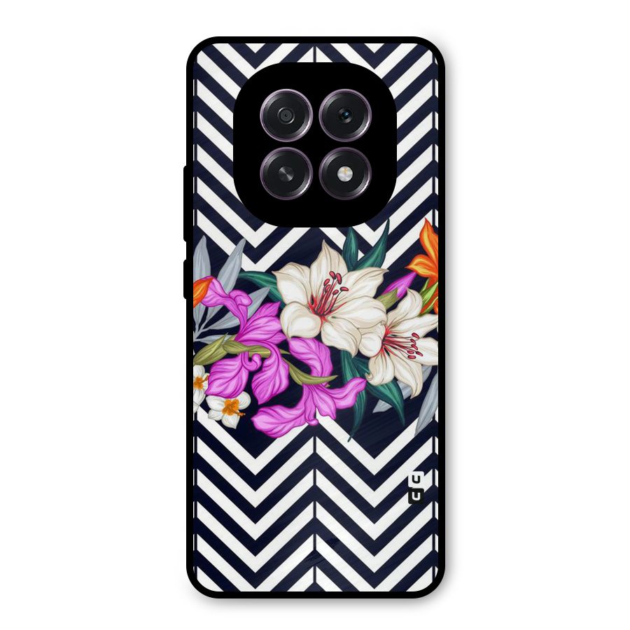 Artsy ZigZag Floral Metal Back Case for Oppo F29