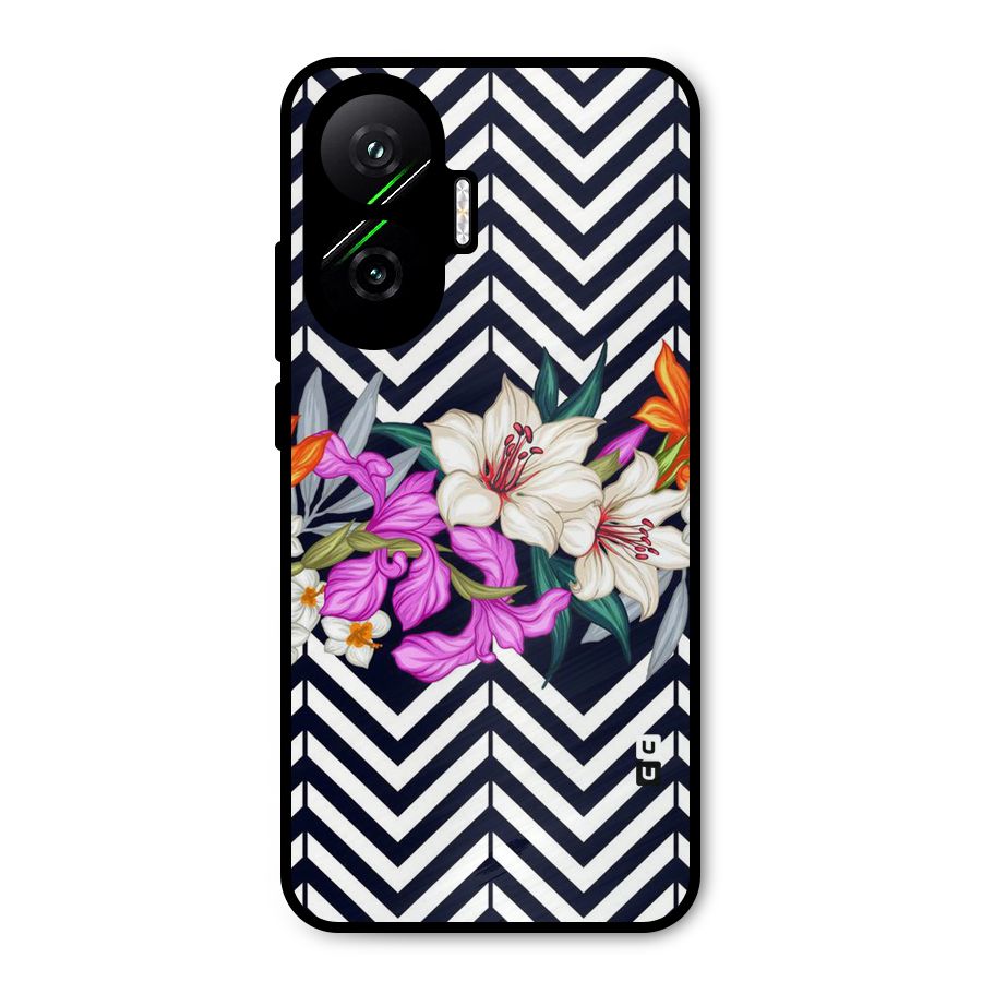 Artsy ZigZag Floral Metal Back Case for Poco F7