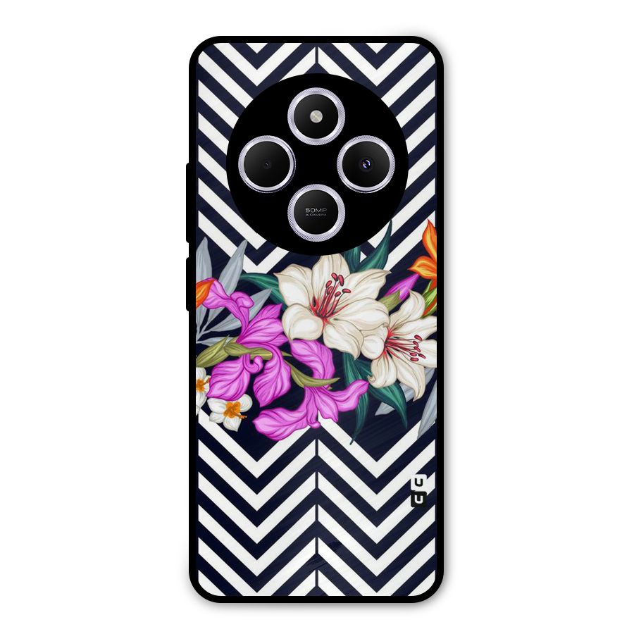 Artsy ZigZag Floral Metal Back Case for Poco M7