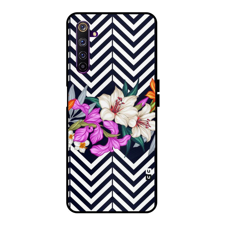 Artsy ZigZag Floral Metal Back Case for Realme 6 Pro