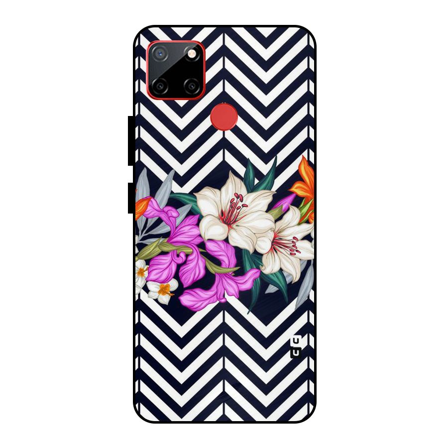 Artsy ZigZag Floral Metal Back Case for Realme C12