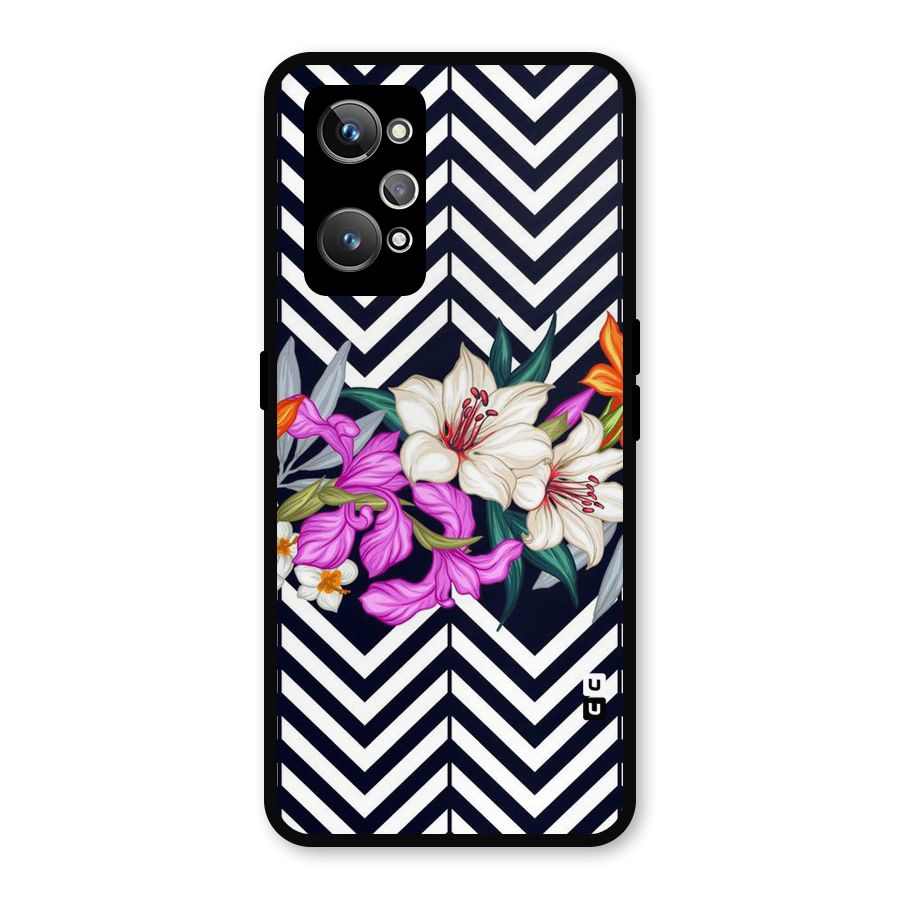 Artsy ZigZag Floral Metal Back Case for Realme GT 2