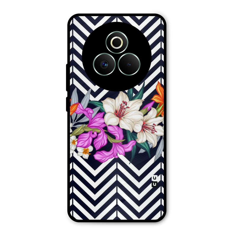 Artsy ZigZag Floral Metal Back Case for Realme P3 Pro