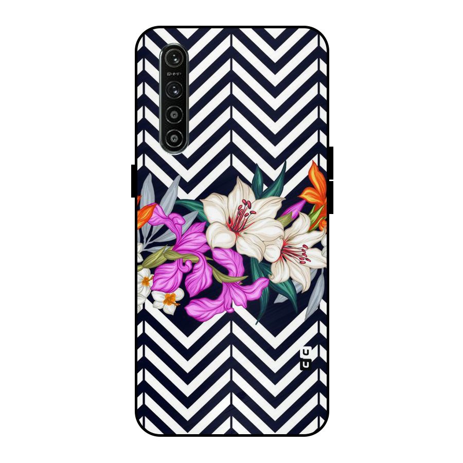 Artsy ZigZag Floral Metal Back Case for Realme XT