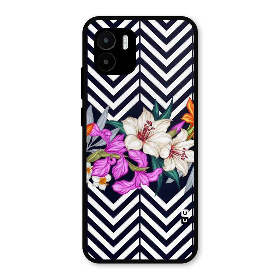 Artsy ZigZag Floral Metal Back Case for Redmi A2